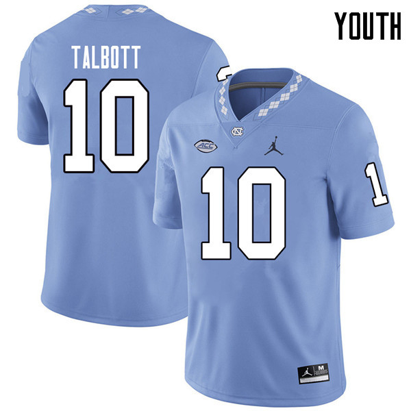 Jordan Brand Youth #10 Danny Talbott North Carolina Tar Heels College Football Jerseys Sale-Carolina - Click Image to Close